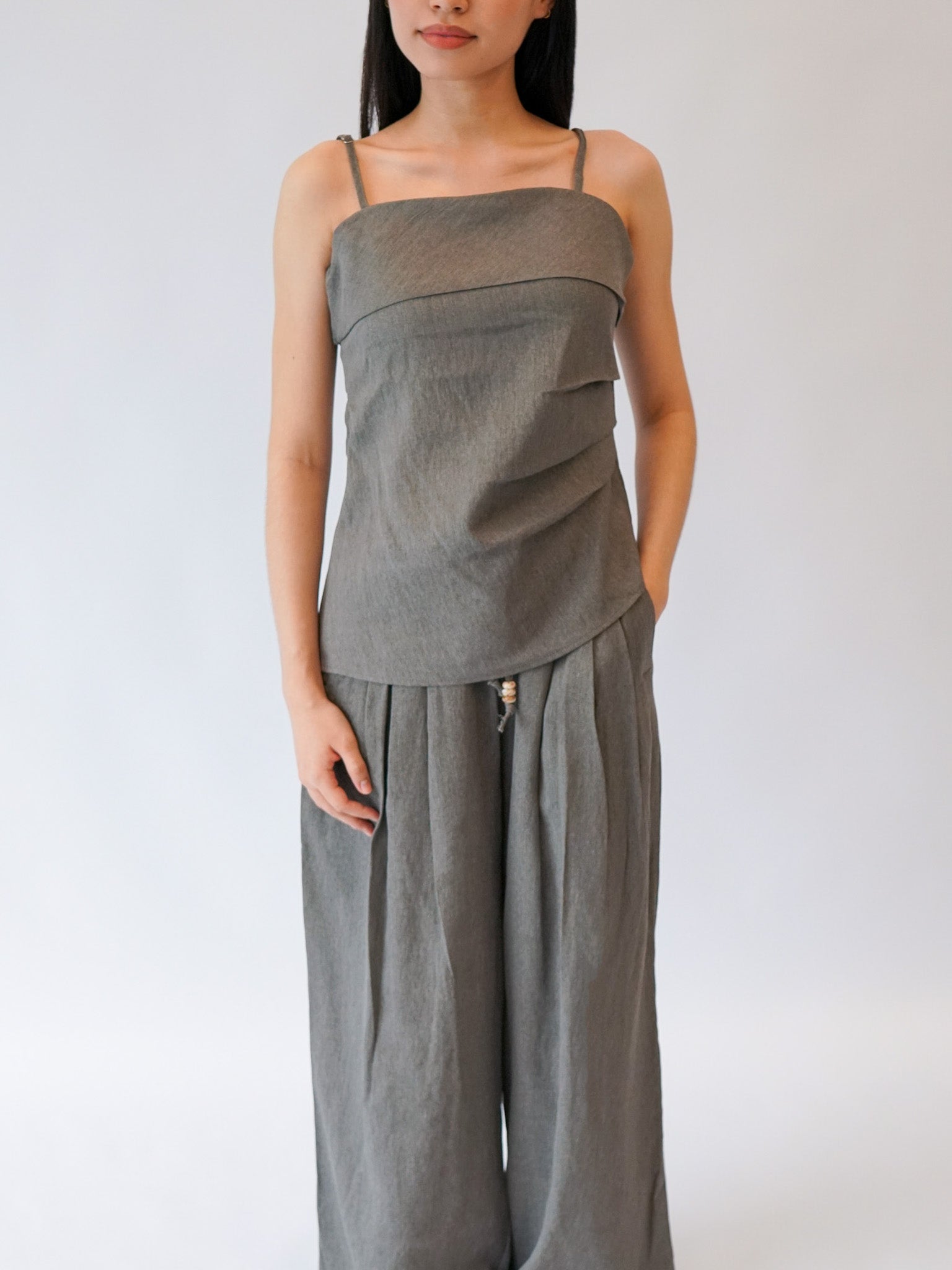 Linen Asymetric Set