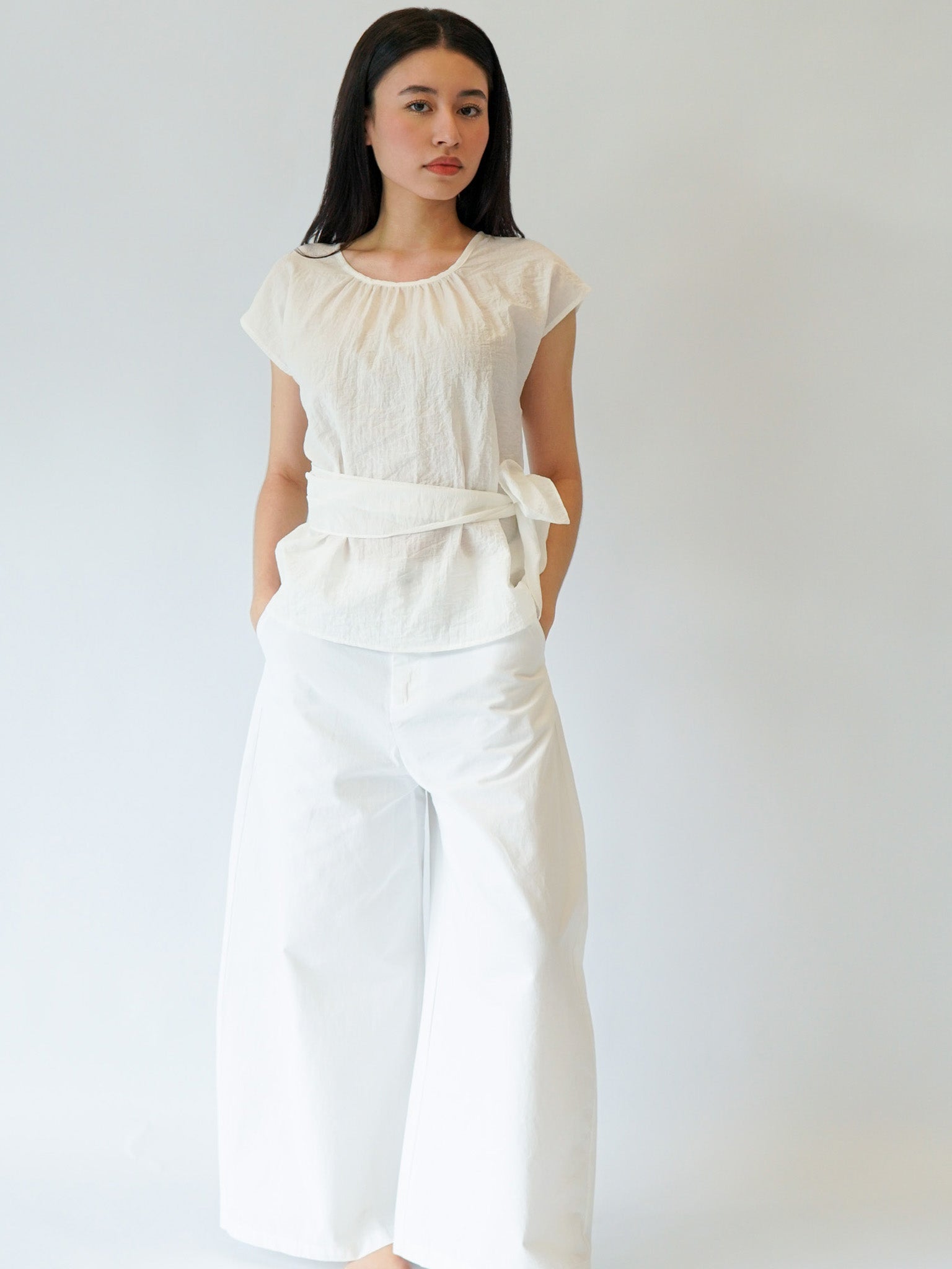 Attached Sash Blouse