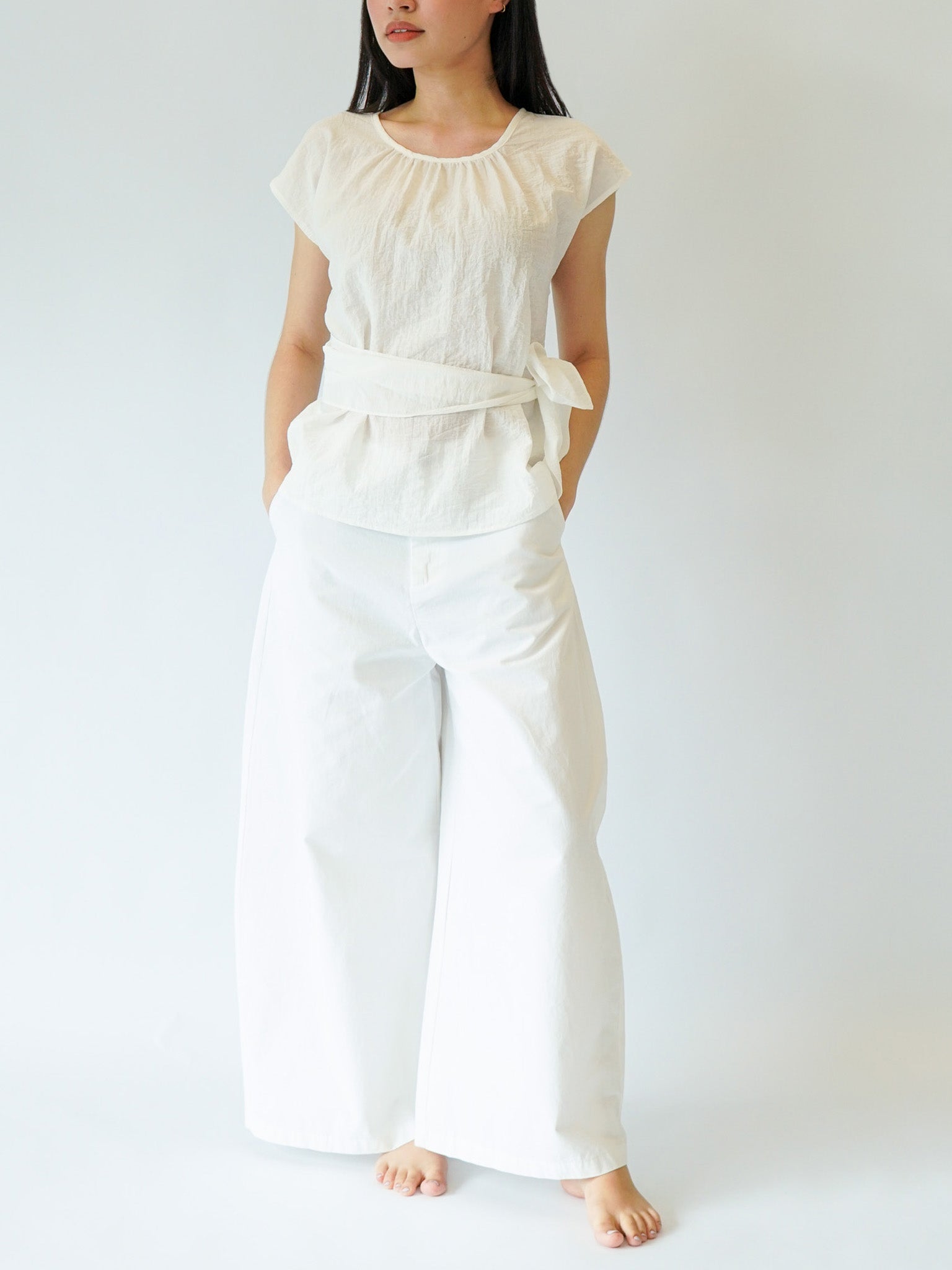 Attached Sash Blouse
