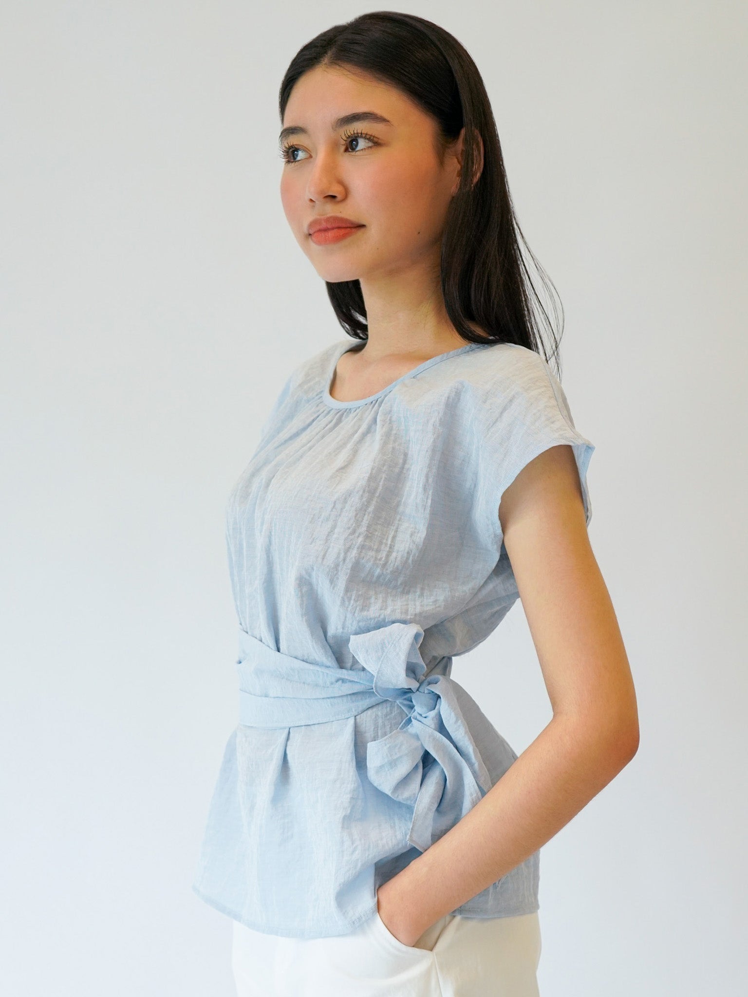 Attached Sash Blouse