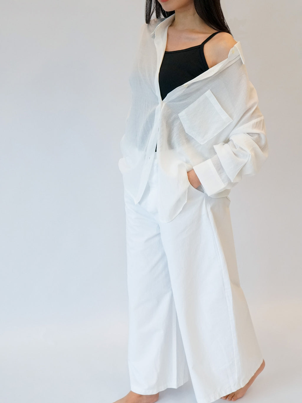Cotton Barrel Full-Length Pants