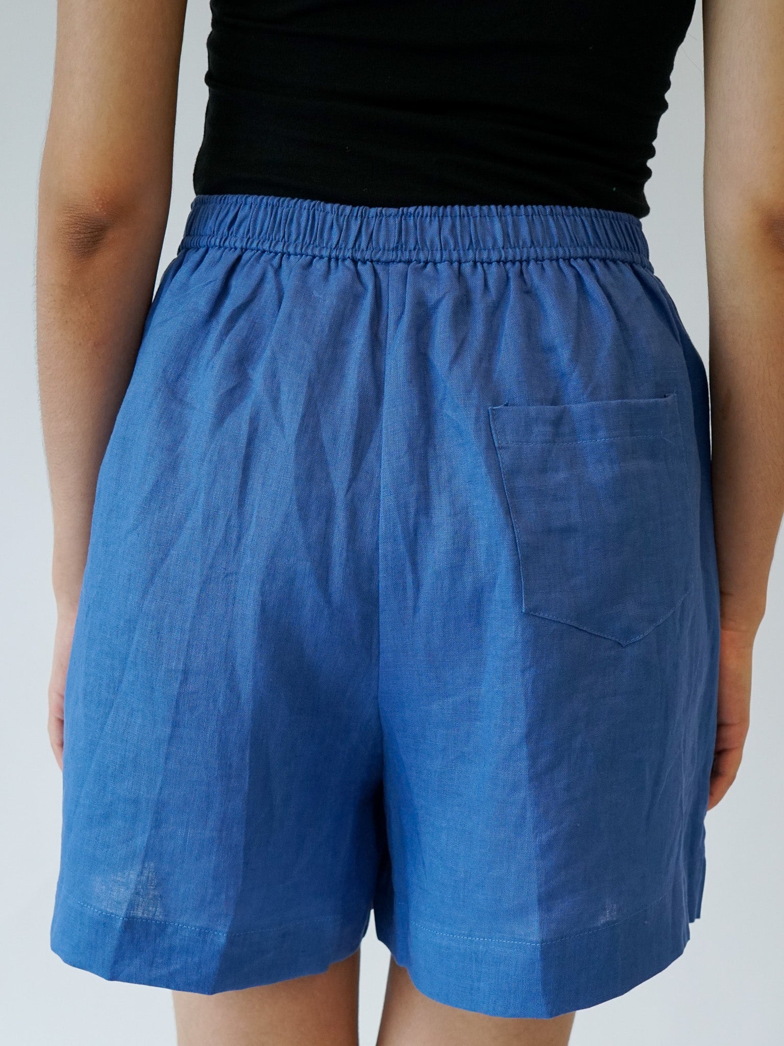 Linen Elastic Shorts