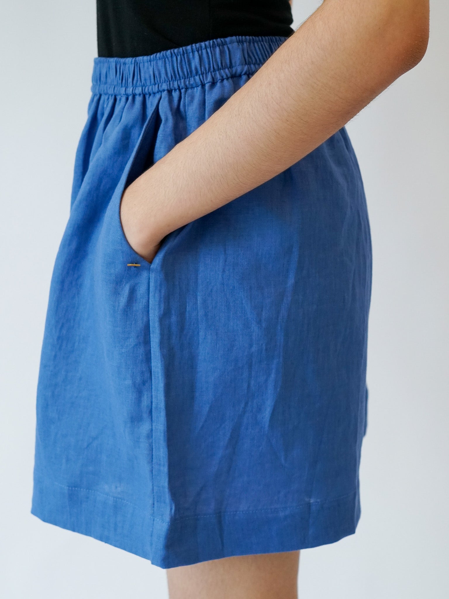 Linen Elastic Shorts