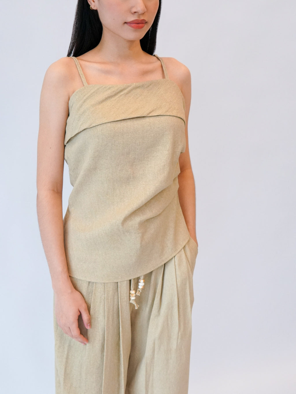 Linen Asymetric Set