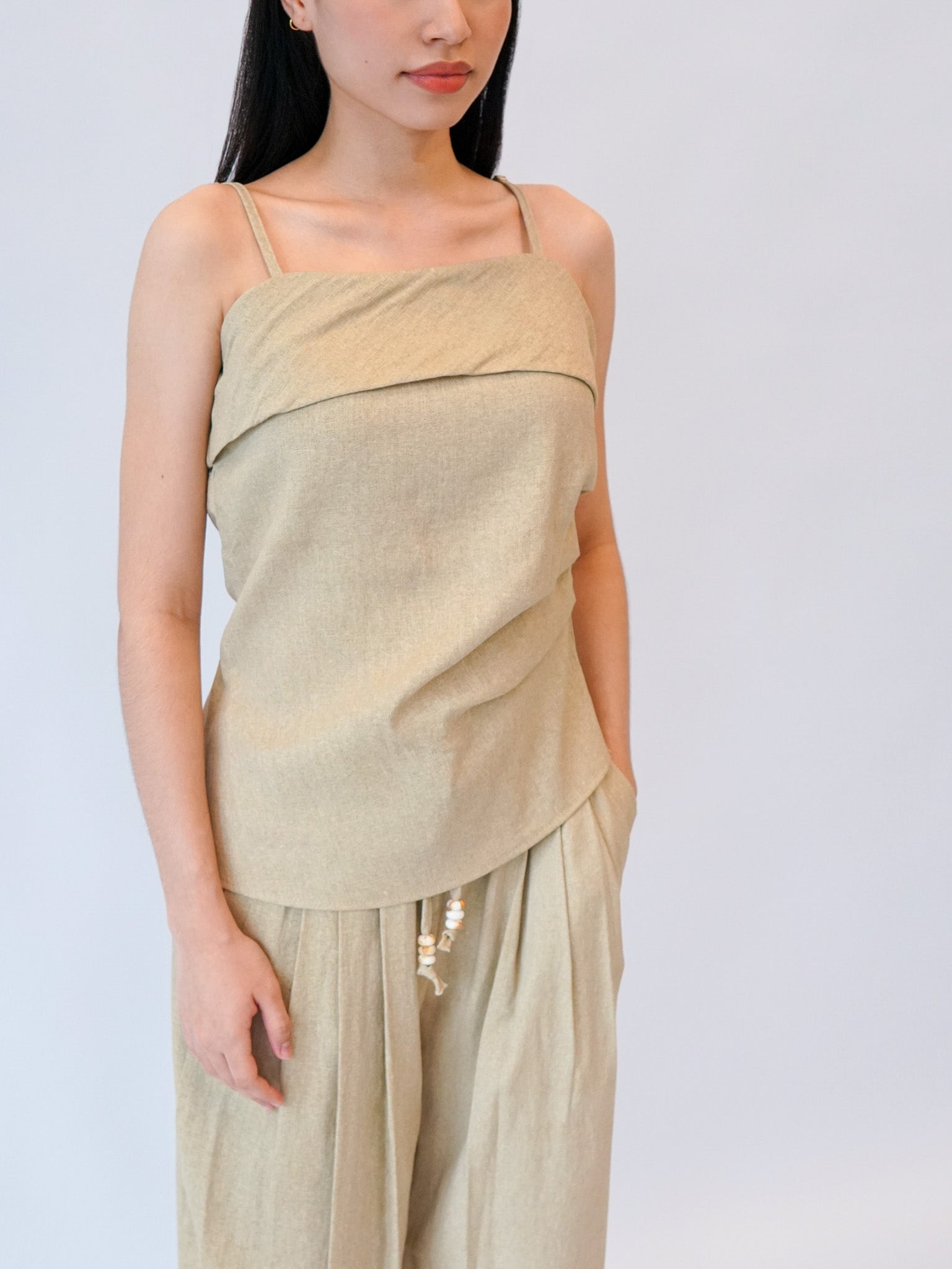 Linen Asymetric Set