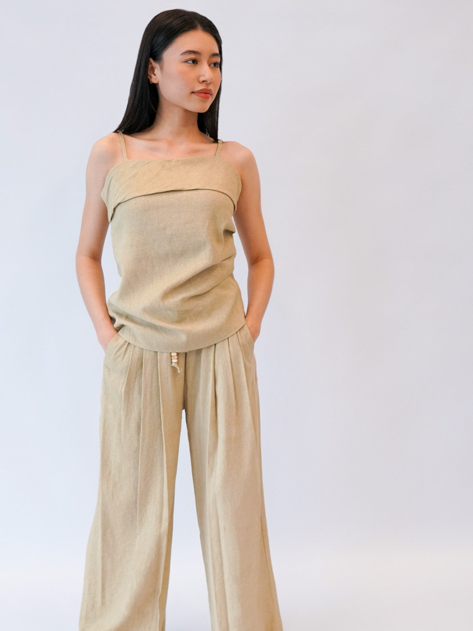 Linen Asymetric Set