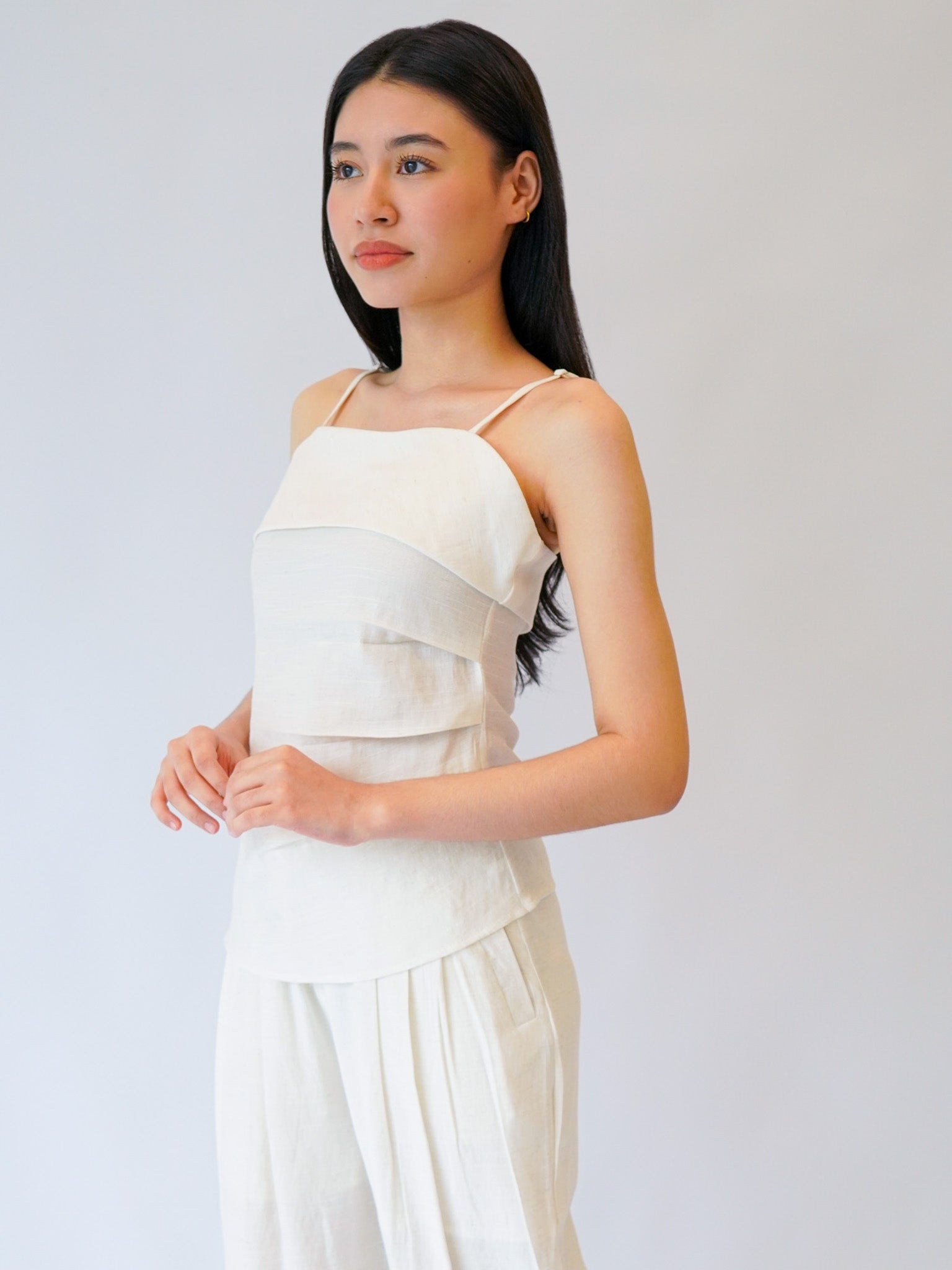 Linen Asymetric Set