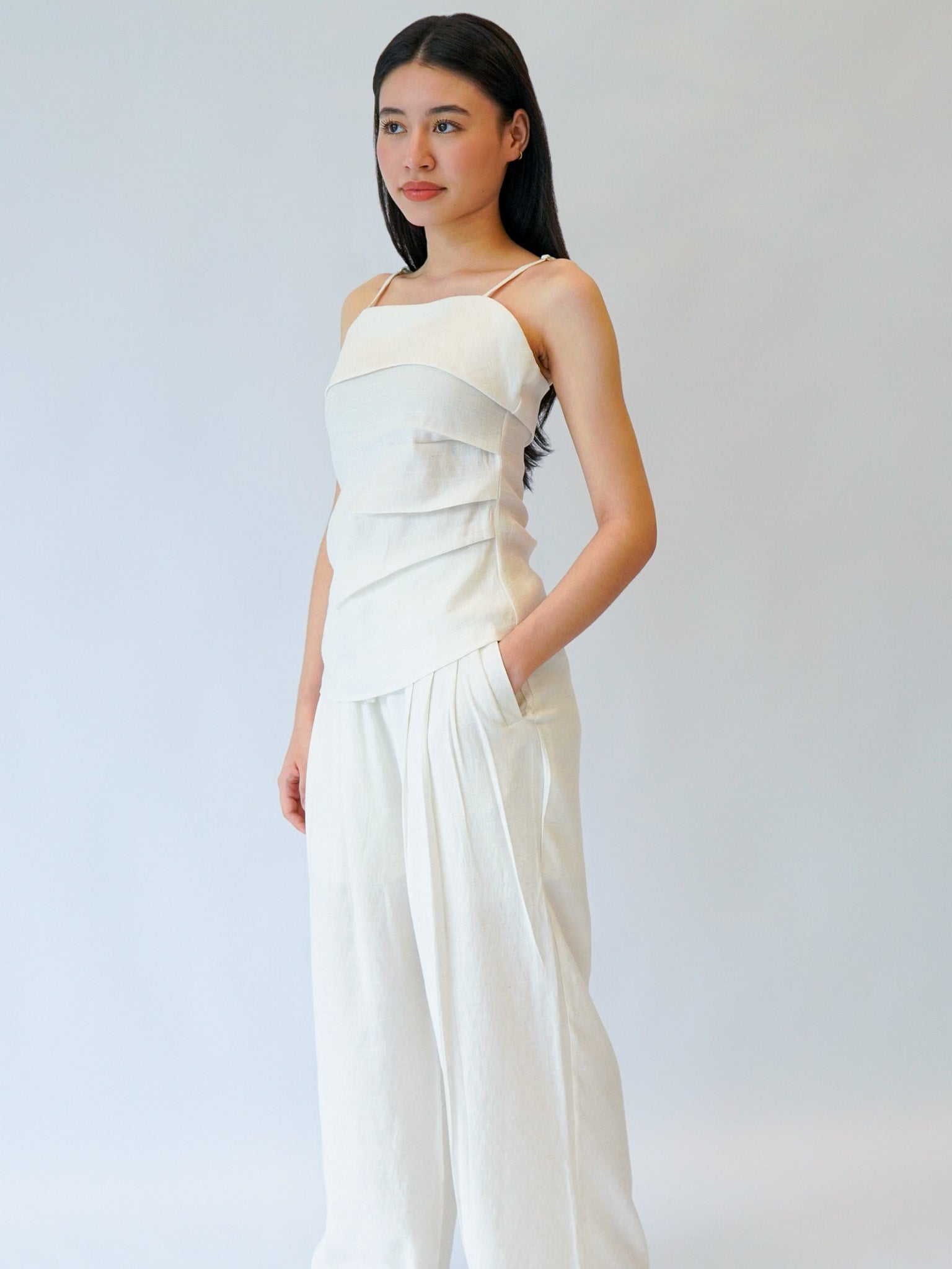Linen Asymetric Set